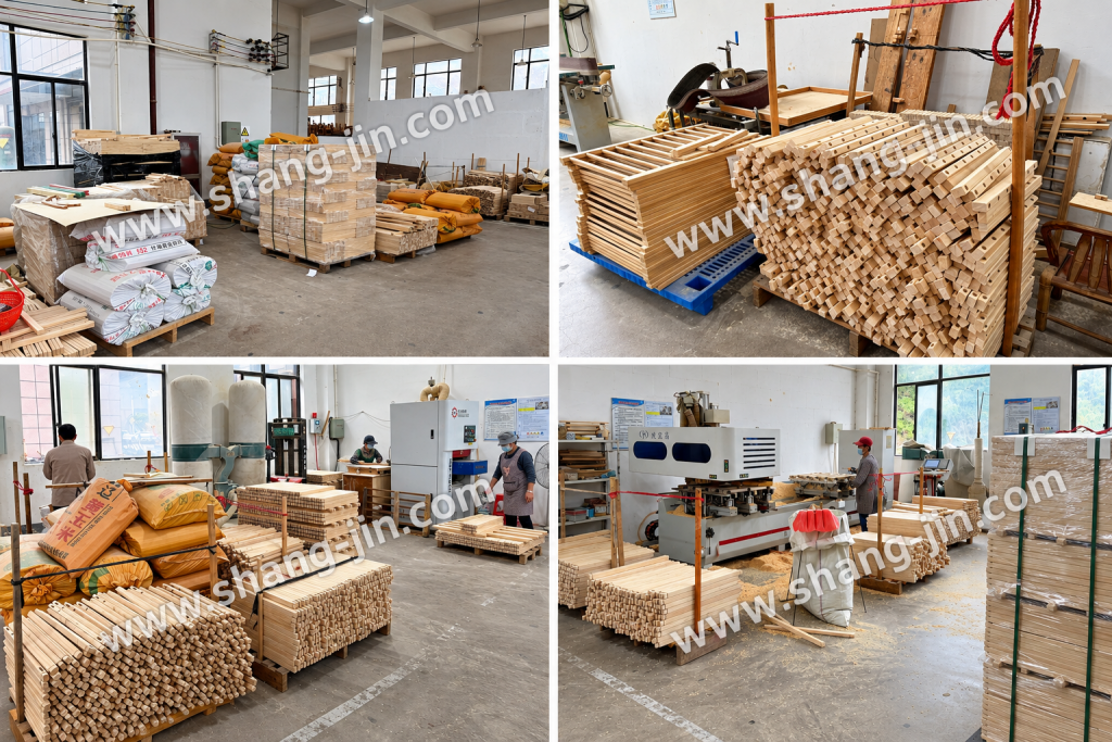 Natural solid pine wood for foldable baby playpen production